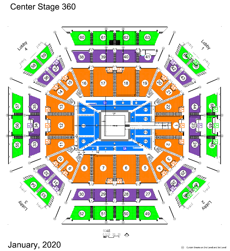 ExtraMile Arena Center Stage Map