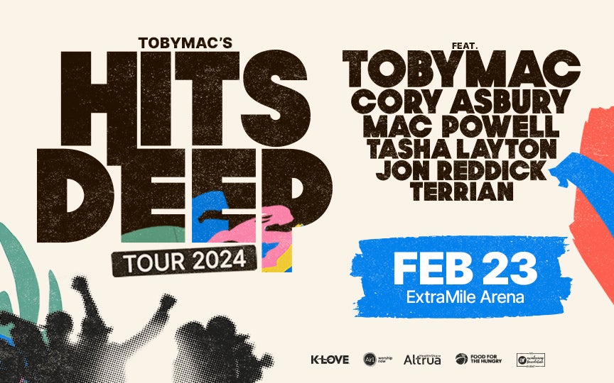TOBYMAC'S HITS DEEP TOUR 2024 FEATURING TOBYMAC, CORY ASBURY, MAC POWELL, TASHA LAYTON, JON REDDICK, TERRIAN, FEBRUARY 23 BOISE, ID ExtraMile Arena 864x540