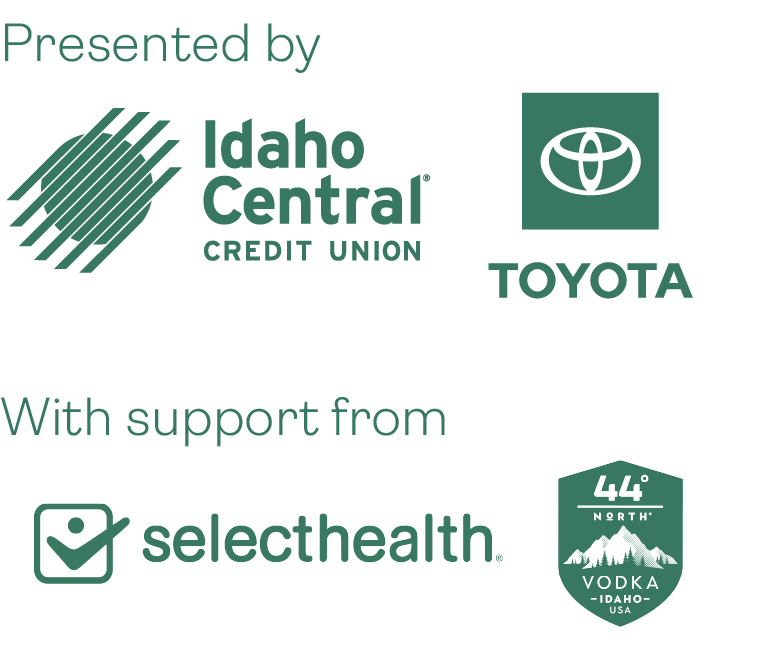 Sponsored By Idaho Central Credit Union & Toyota, with support from Select Health & 44 North Vodka